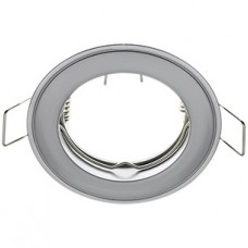 Σποτ Στρογγυλό Χωνευτό Σταθερό Αλουμινίου Γκρί / Χρώμιο